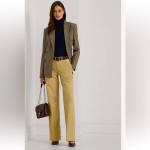 NWOT Lauren Ralph Lauren Petite Cotton-twill High Rise Pants